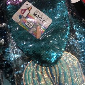 BRAND NEW Sequin Mermaid fin girls purse